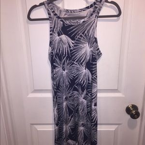 Black and white palm leaf dress